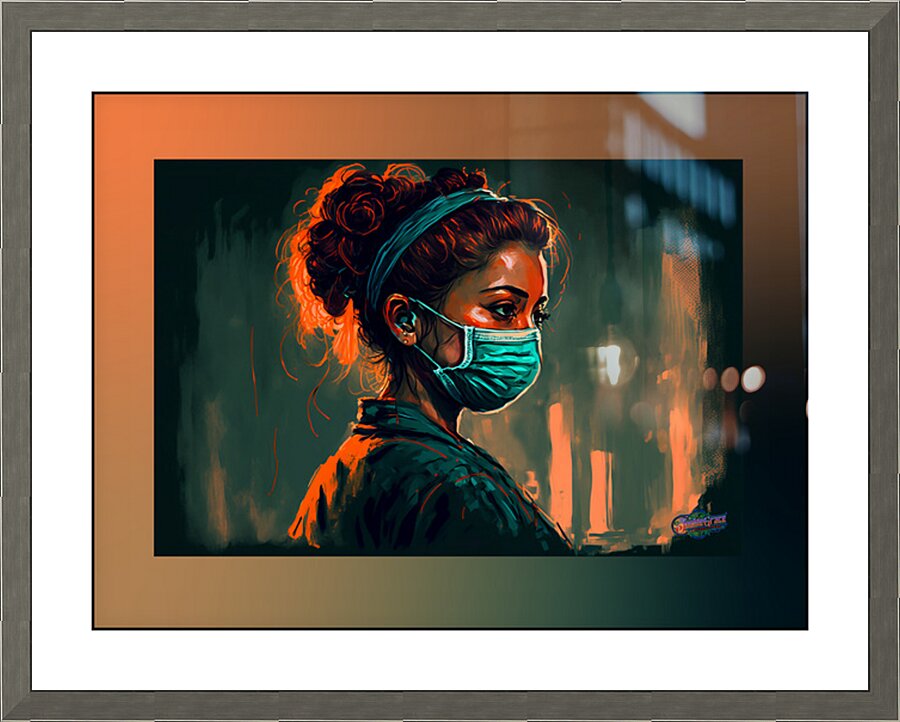 Concerned Nurse   Picture Frame print
