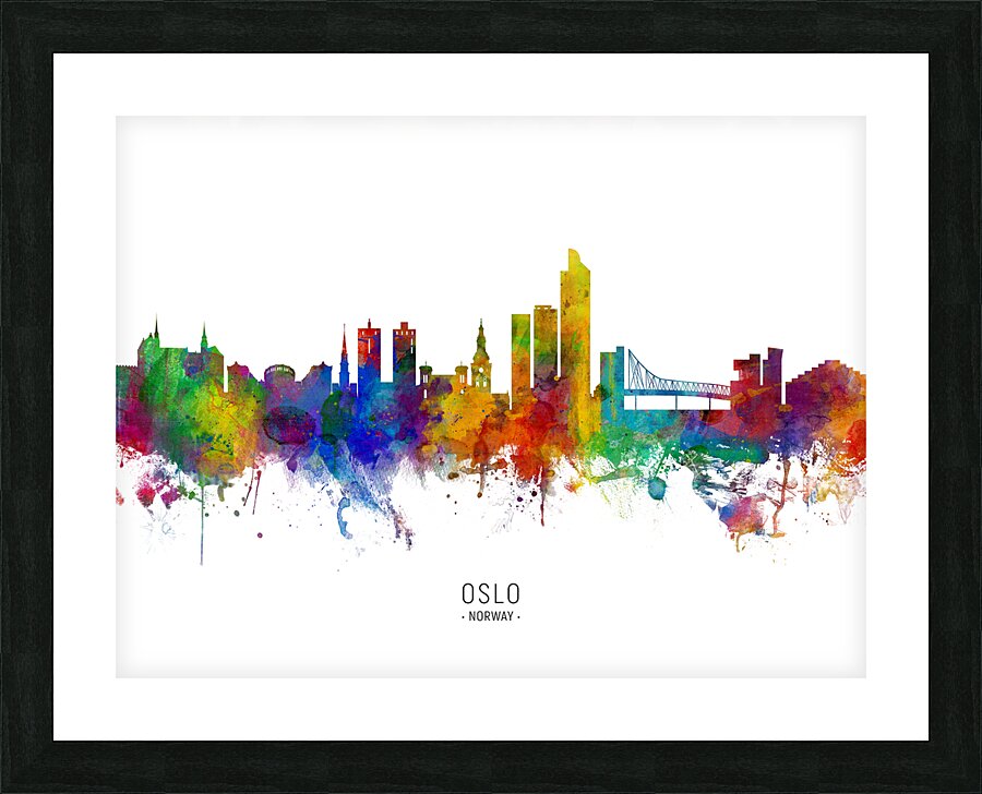 Oslo Norway Skyline Picture Frame print
