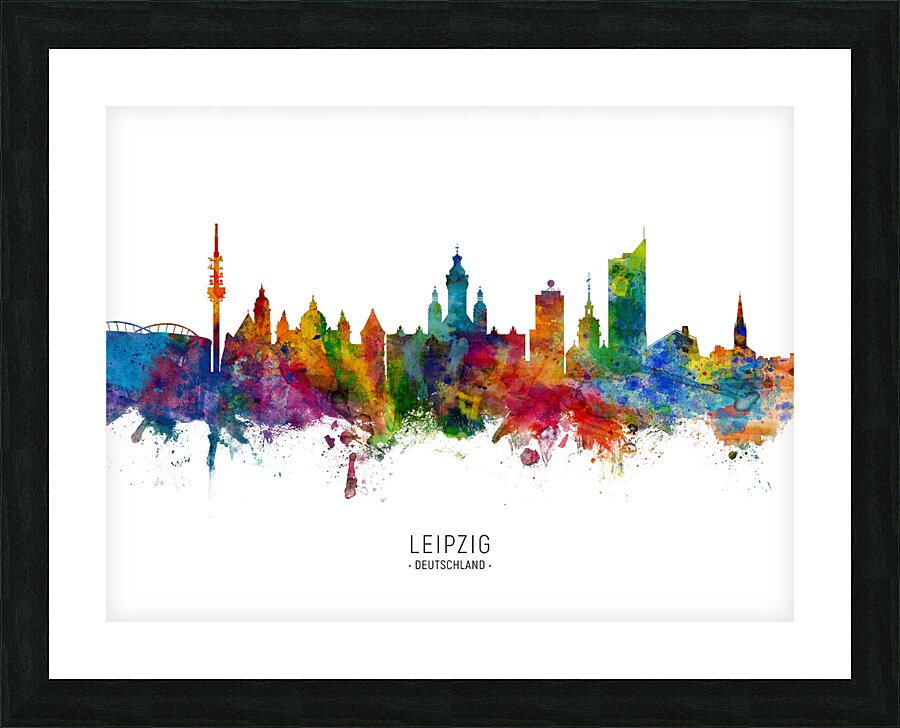 Leipzig Germany Skyline Picture Frame print