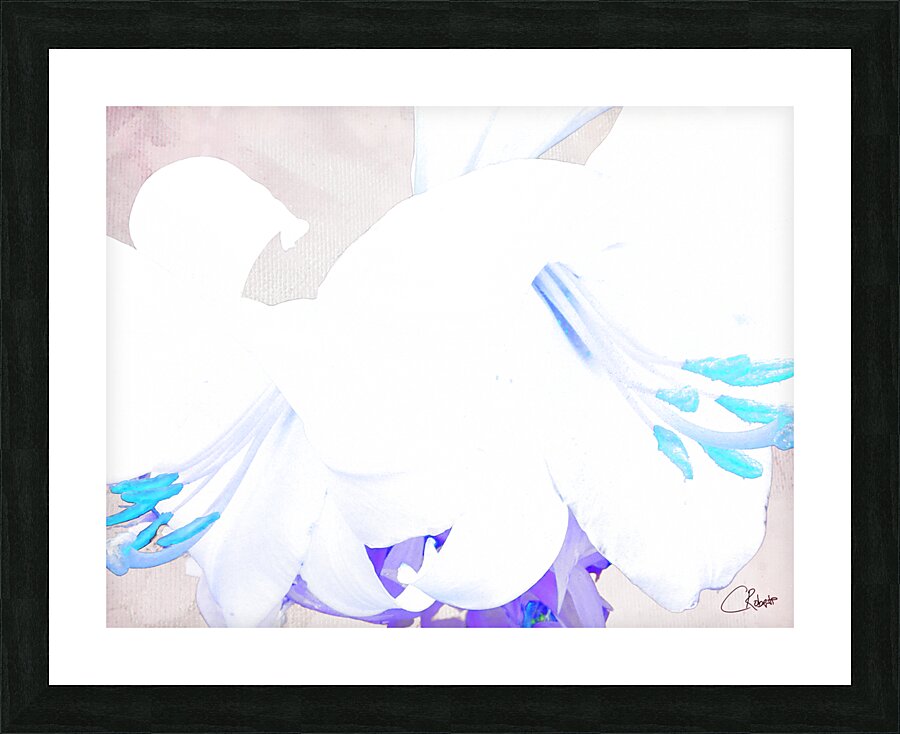 Abstract Pale Lilies Picture Frame print