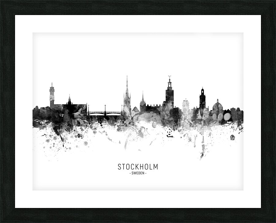 Stockholm Sweden Skyline Picture Frame print