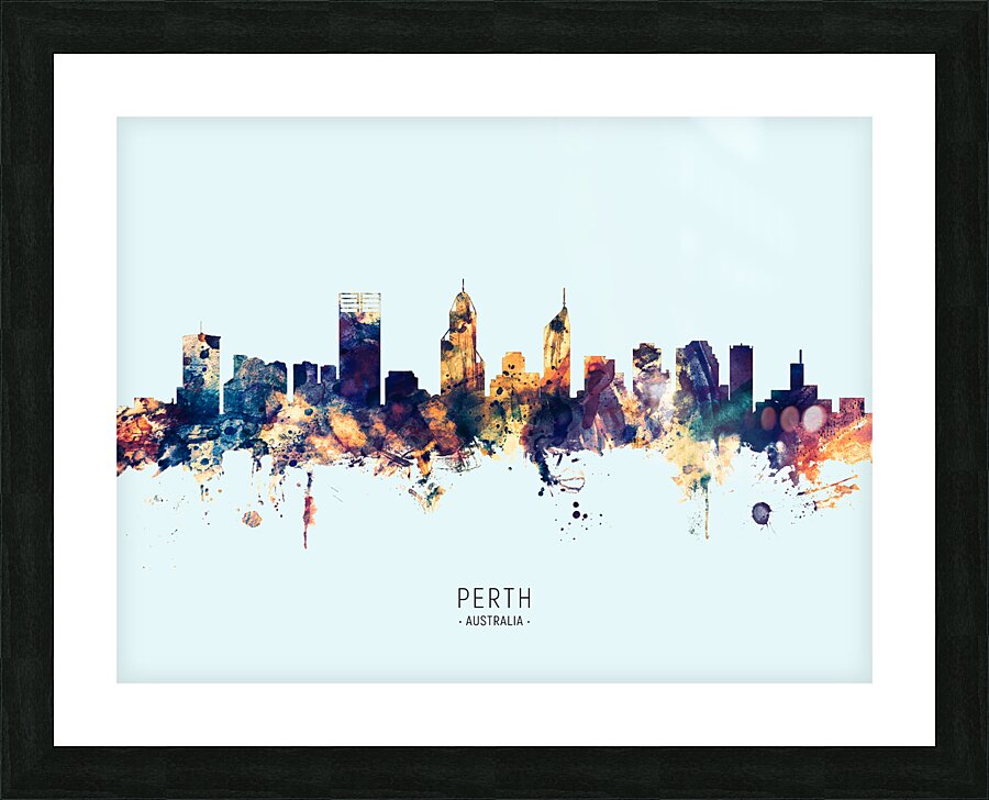 Perth Australia Skyline Picture Frame print