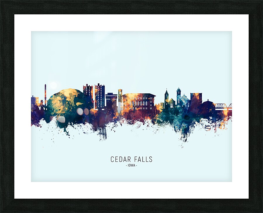 Cedar Falls Iowa Skyline Picture Frame print