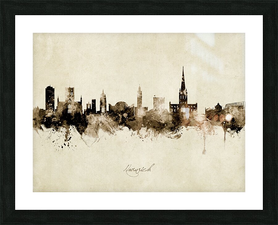 Norwich England Skyline Picture Frame print