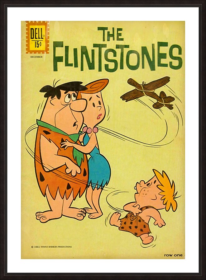 1961 The Flintstones Comic Book Cover Art Picture Frame print