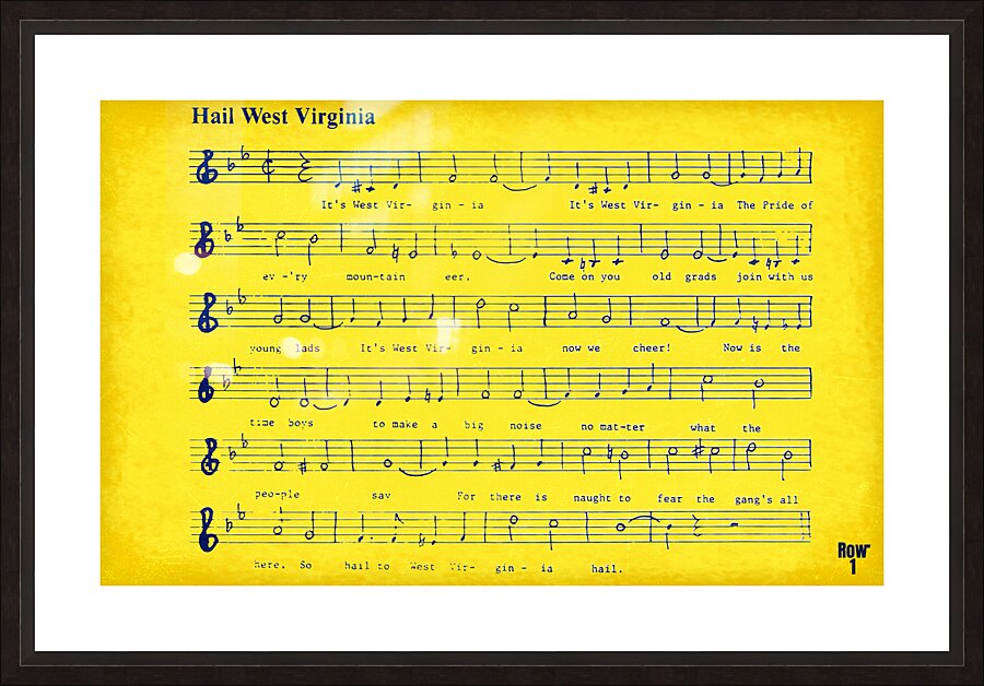 hail west virginia fight song wall art Picture Frame print