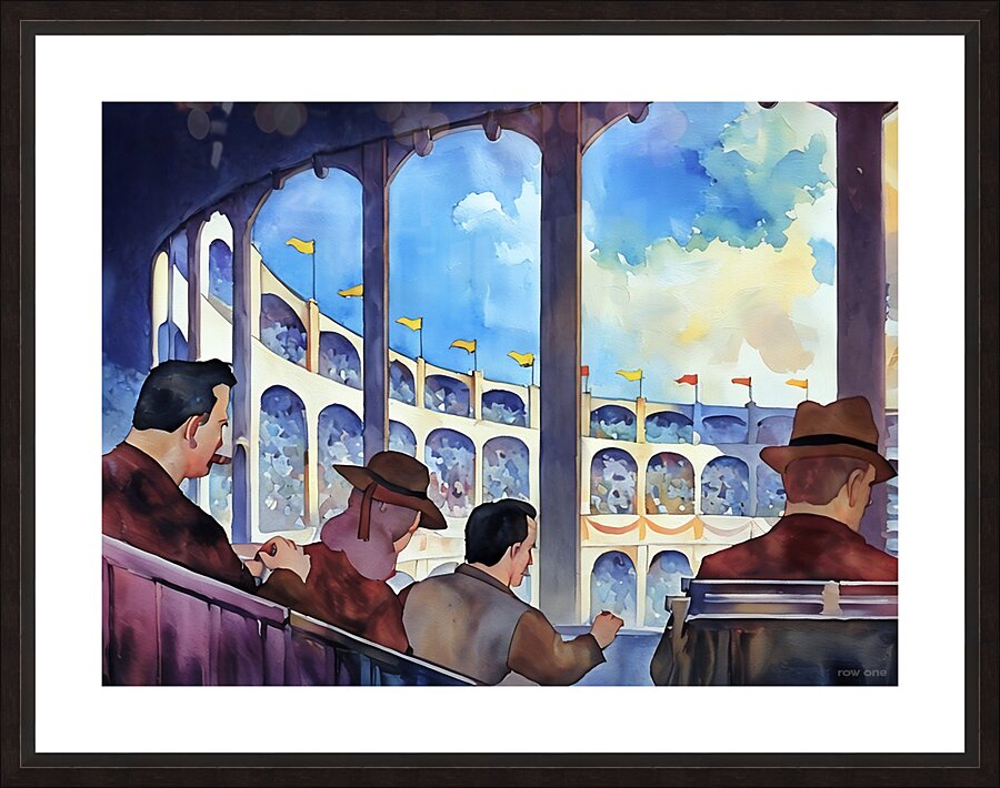 Vintage Stadium Gameday Scene Picture Frame print