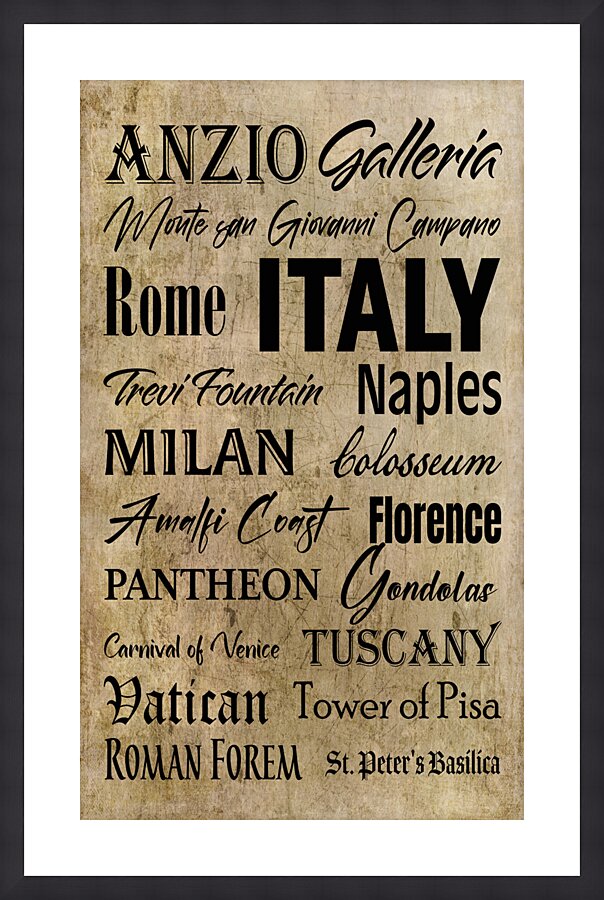 Memoirs of Italy - 01 Picture Frame print
