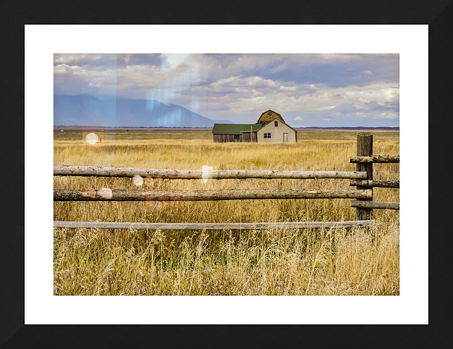 Lonely Moulton Mormon Row Prairie Dwelling Picture Frame print