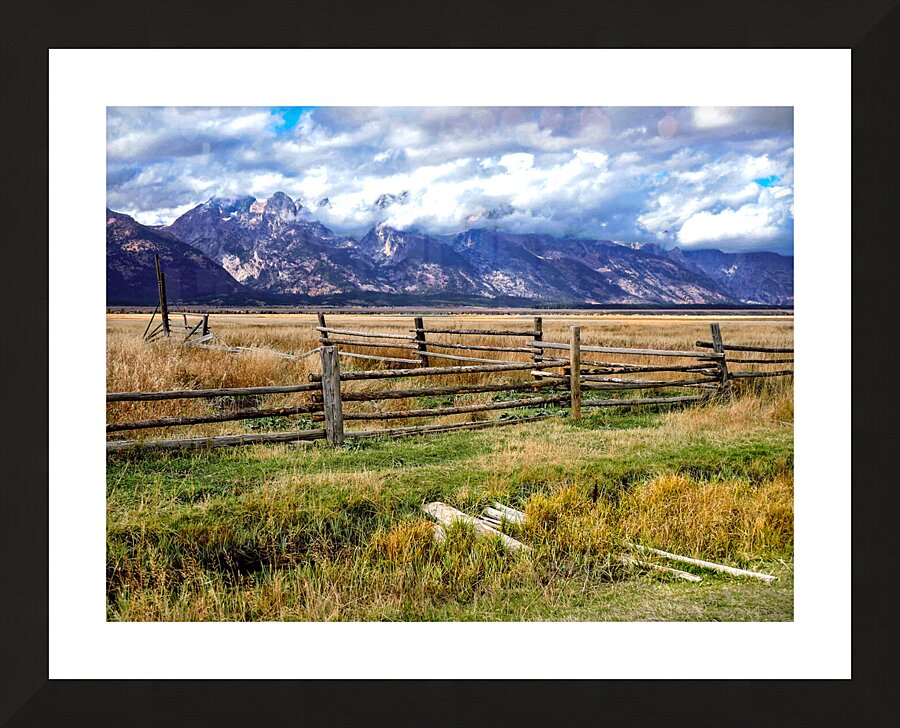 Mormon Desert Ranch Mountain Storms Picture Frame print