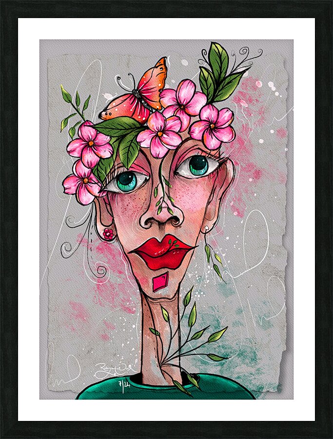 Pretty In Flowers Picture Frame print