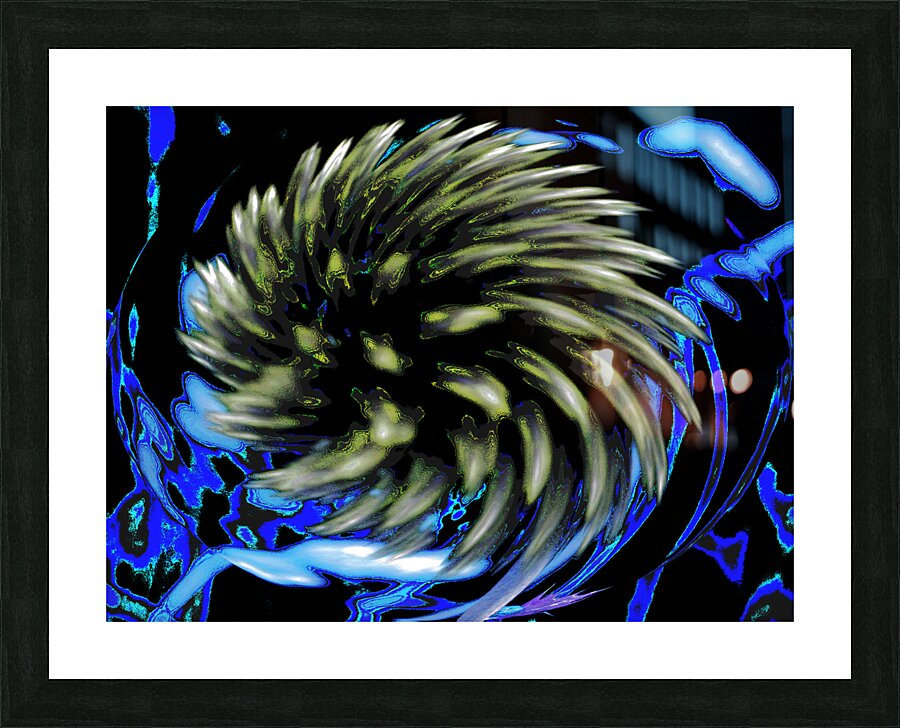 Coolest Abstract Swirling Woodland Flower  Picture Frame print