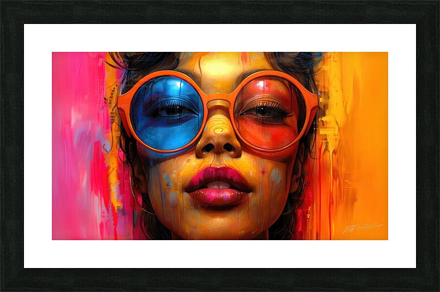 3D View- Girl Colorful Picture Frame print