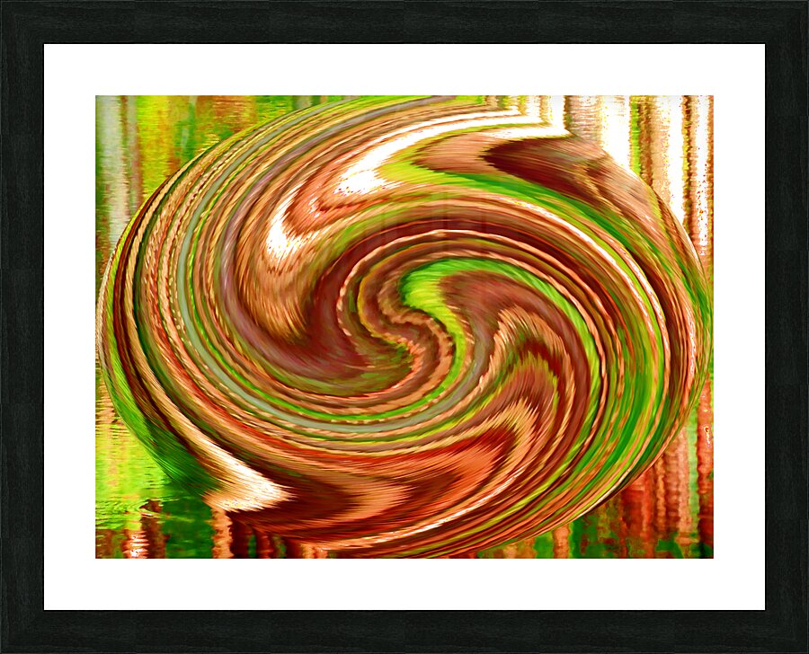 Abstract Swirling Earth Tones Lochan Water Reflections Picture Frame print