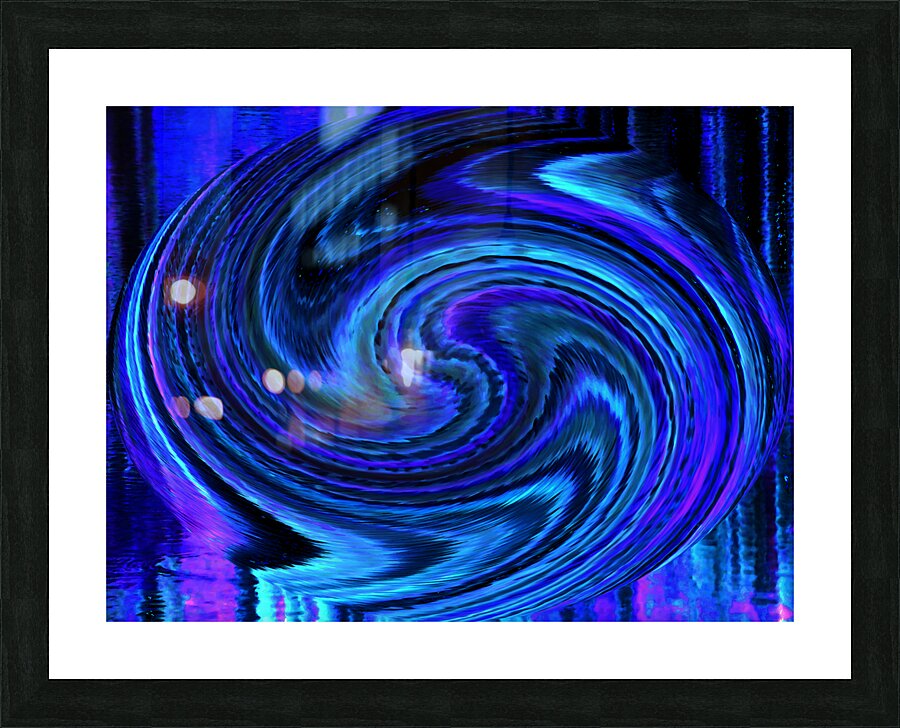 Abstract Swirling Hypnotic Lochans Water Reflections Picture Frame print