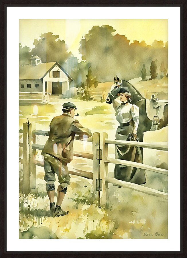 1899 Horse Ride Picture Frame print