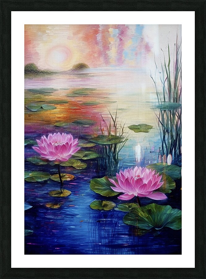 Lotus Pond 2024 07 08 15 27 37 Picture Frame print