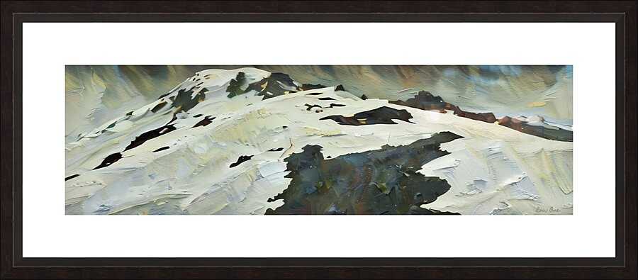 1906 mount rainier remix art Picture Frame print