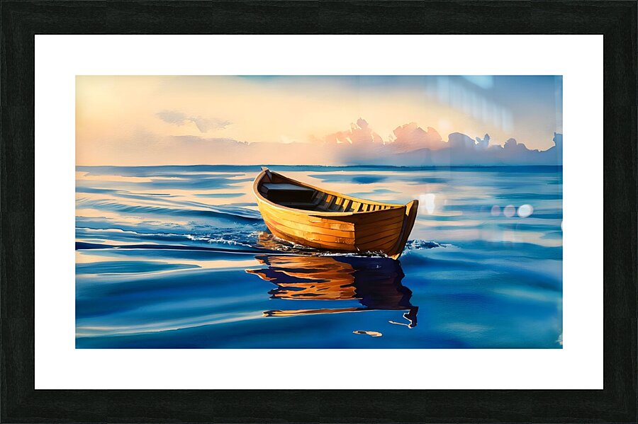 Tranquil Drift at Sunset Picture Frame print