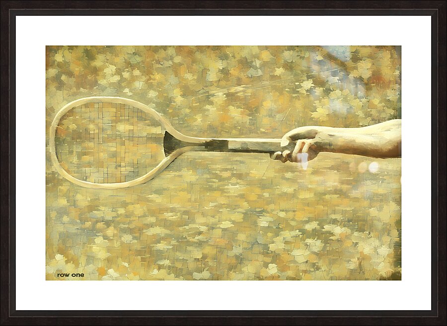 vintage tennis racket art Picture Frame print