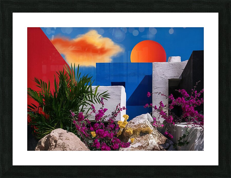 Majestic Sunrise over Tranquil Waters Picture Frame print