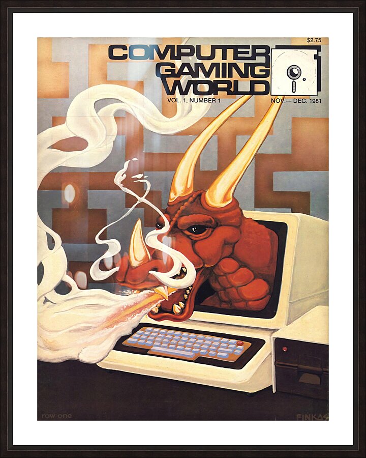 1981 computer gaming world magazine art Picture Frame print