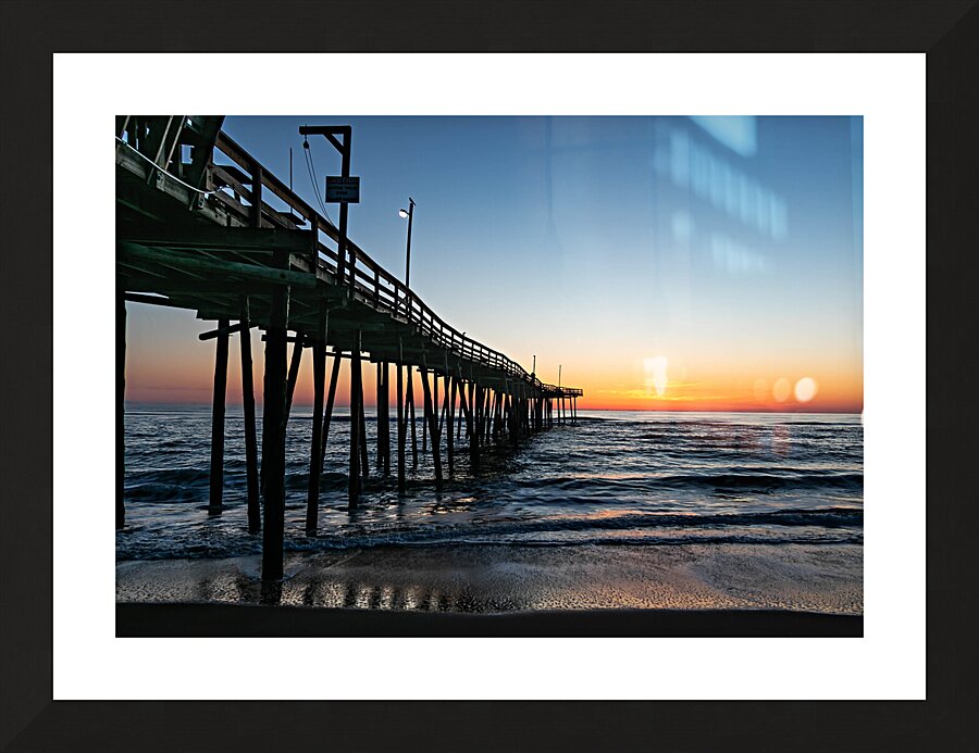Nags Head  OBX Pier Sunrise  Picture Frame print
