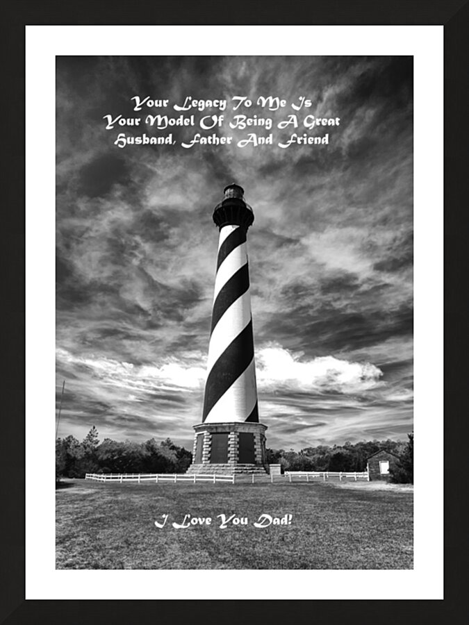 Cape Hatteras Lighthouse Fathers Day  Picture Frame print