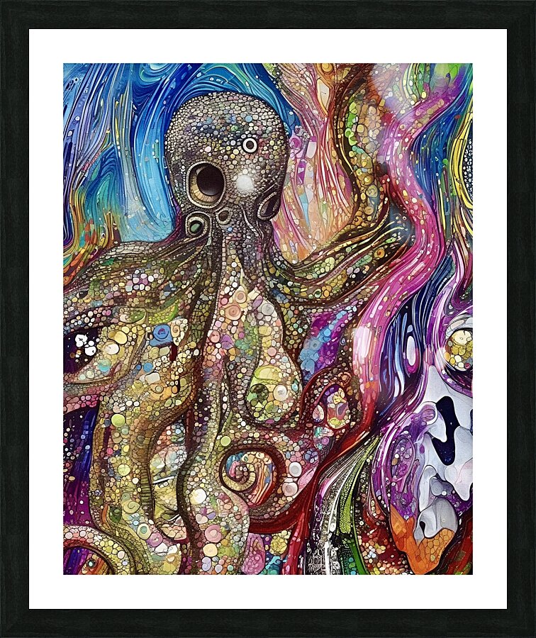 Octopus Abstract 2024 07 15 13 11 52 Picture Frame print