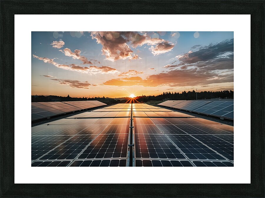 view of a solar photovoltaic cell panels under su 1721225879.7112 Picture Frame print