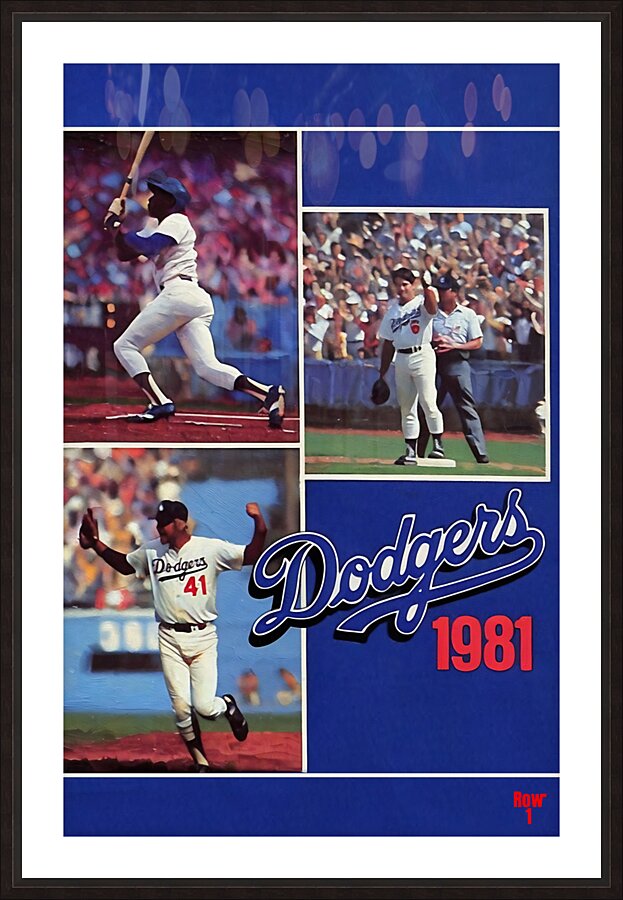 1981 la dodgers art remix Picture Frame print