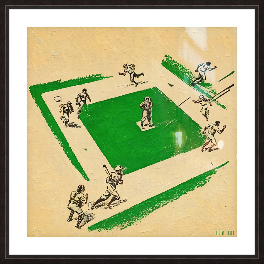 baseball diamond art Picture Frame print