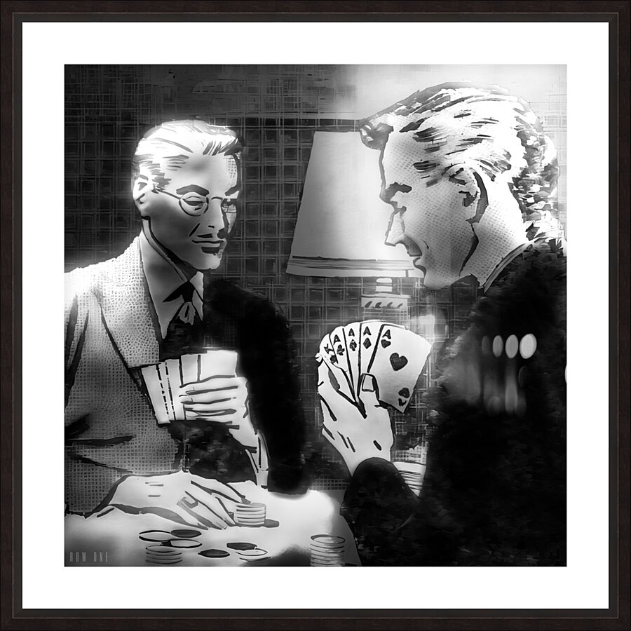 1940s card game Picture Frame print