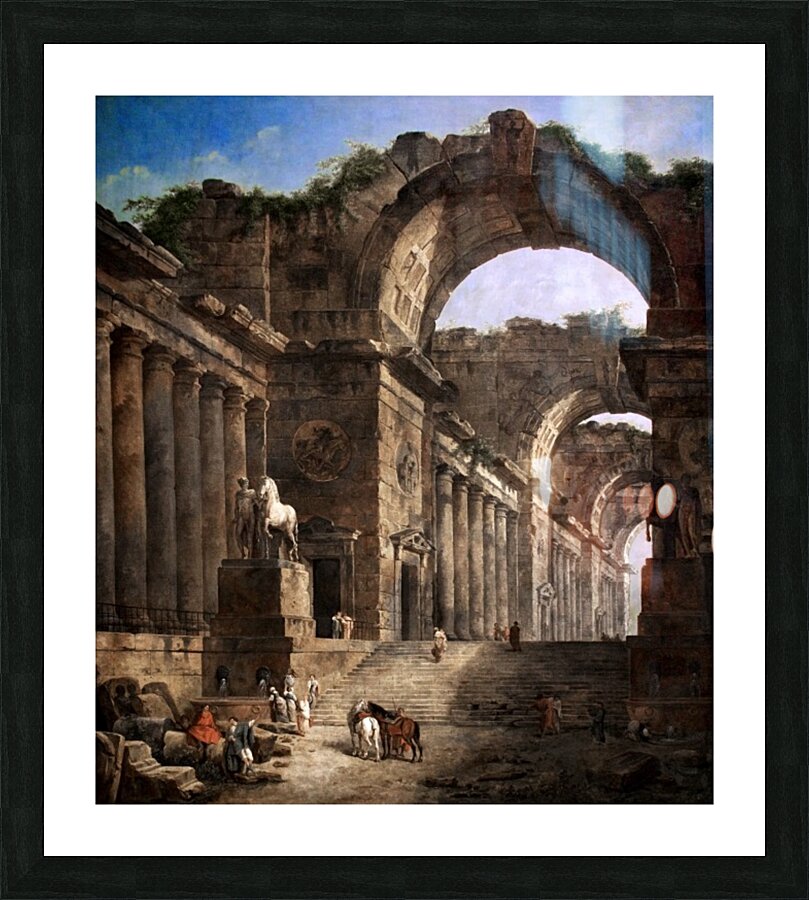 The Fountains by Hubert Robert Picture Frame print
