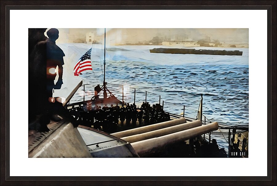 Commissioning the USS Arizona  Picture Frame print