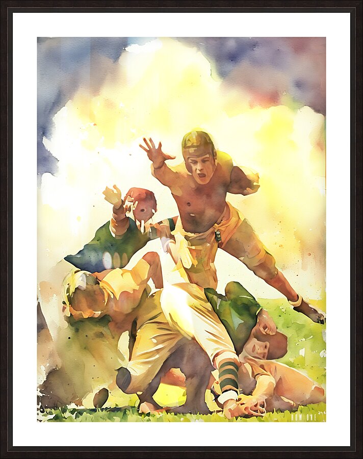 1938 Sunny Day Touchdown Picture Frame print