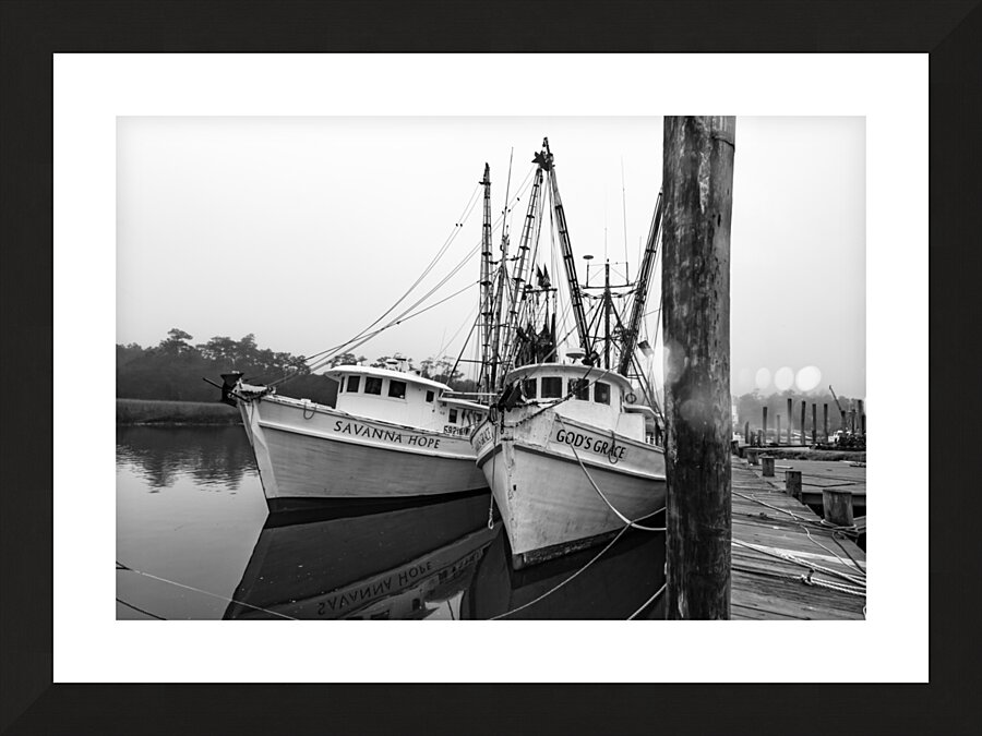 Rockville South Carolina Shrimp Boats Picture Frame print
