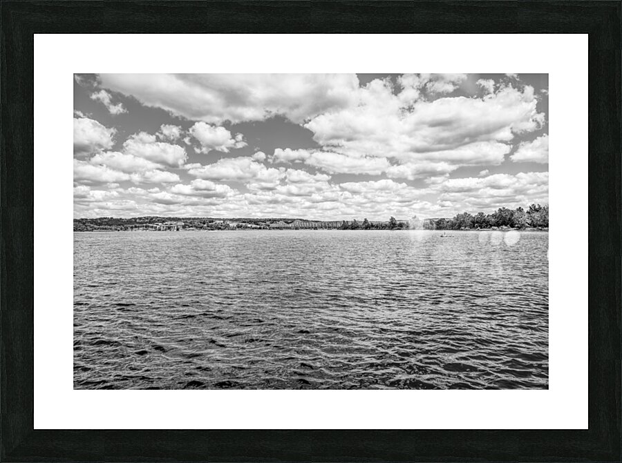 Kimberling City Bridge And Table Rock Lake Grayscale Picture Frame print