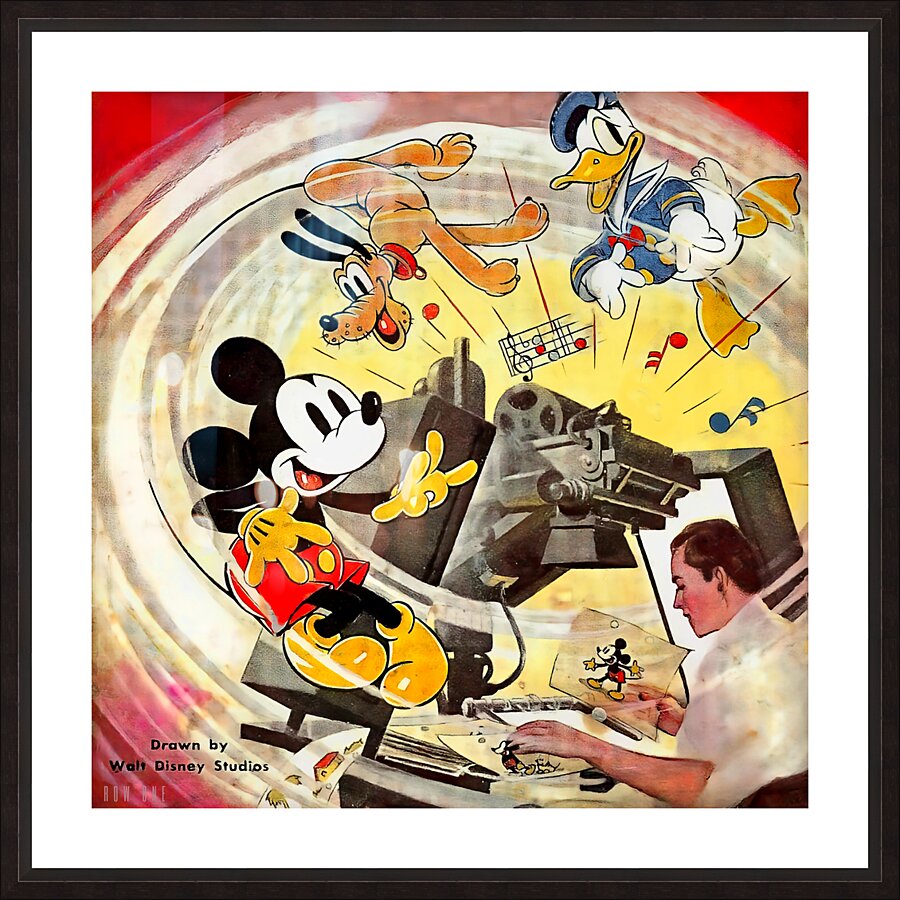 Vintage Walt Disney Cartoon Art Picture Frame print