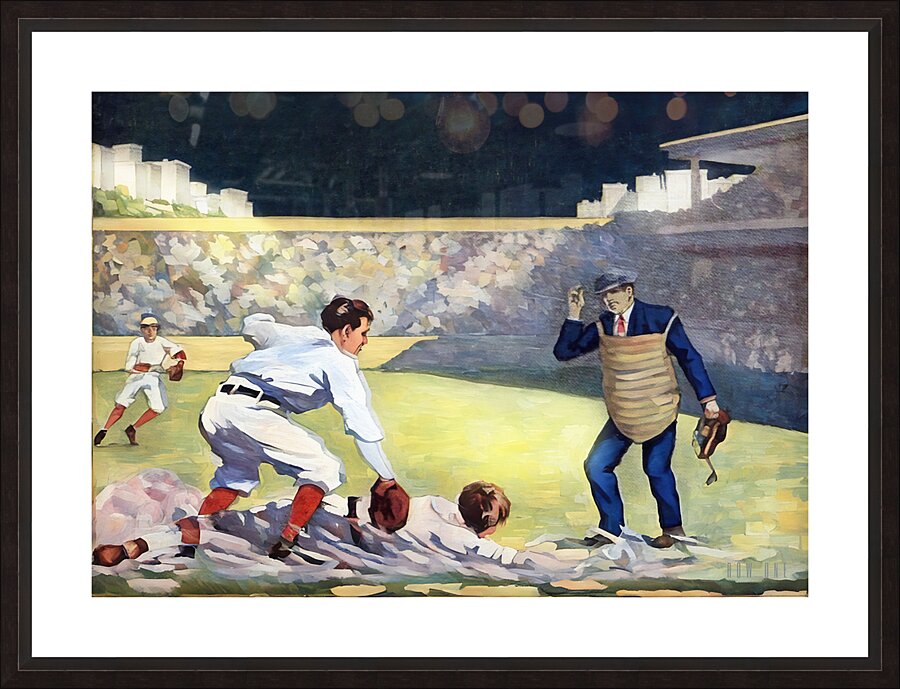 1920 Baseball Action Picture Frame print