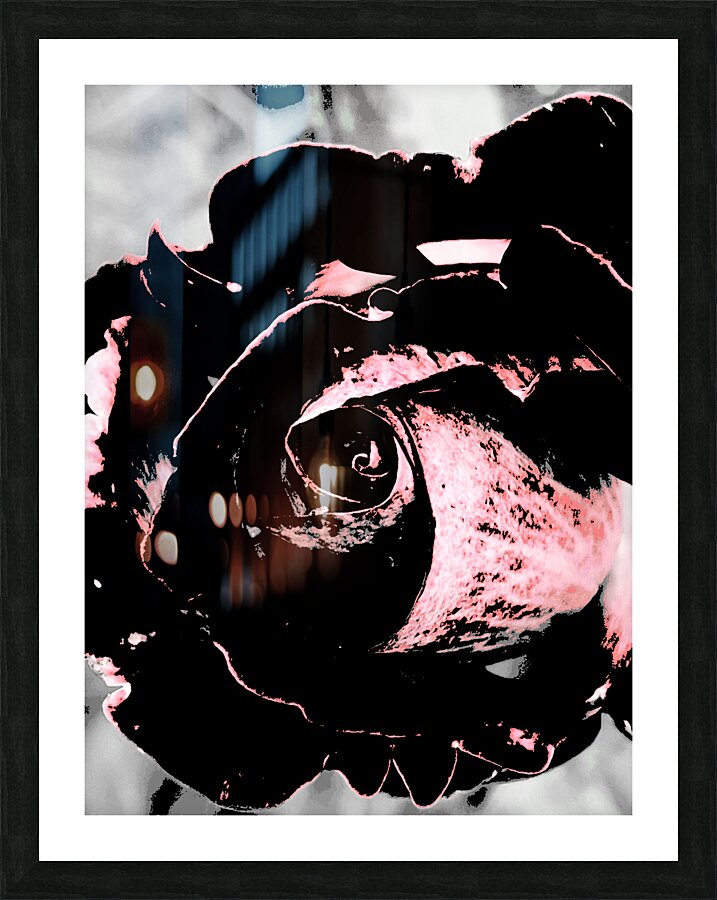 Abstract Dark Pink Rose Picture Frame print