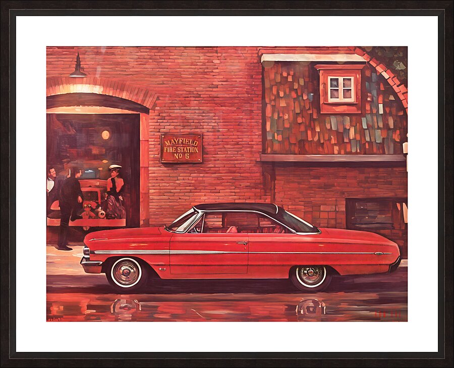 1963 ford galaxie car art Picture Frame print