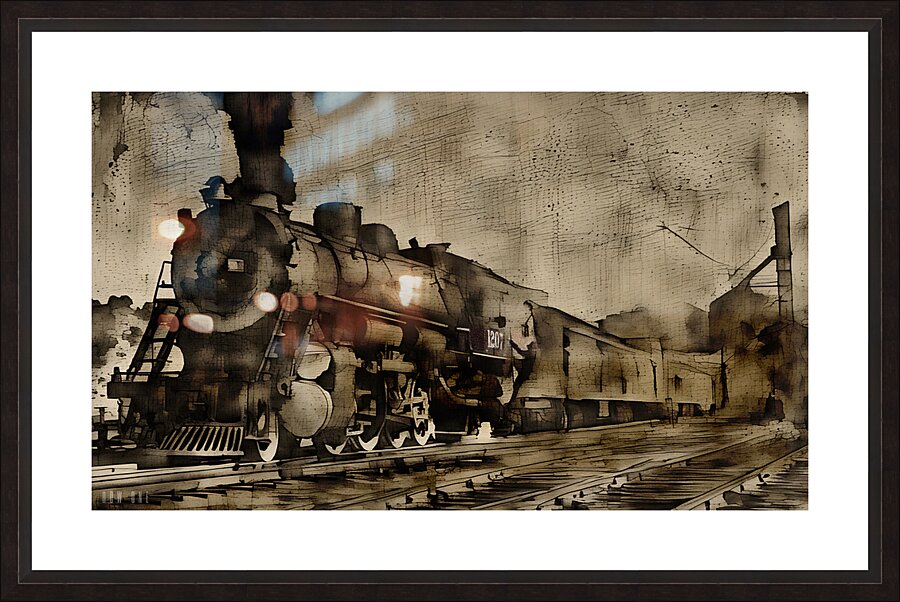 bond colorado train art Picture Frame print