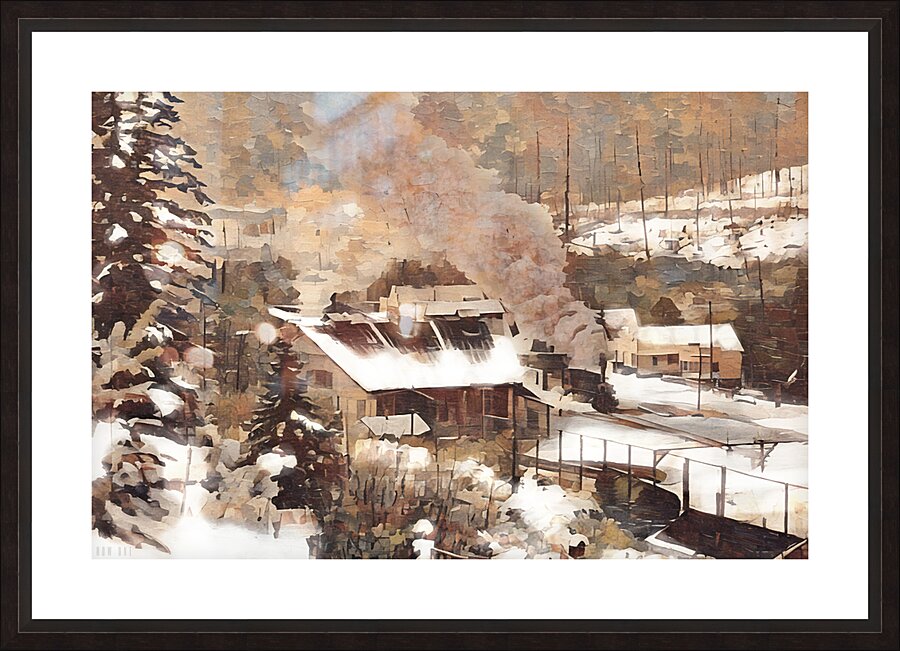 Timber Oregon Snowy Day Picture Frame print