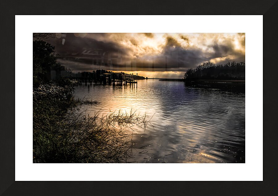 McClellanville Storms Over Jeremy Creek Picture Frame print
