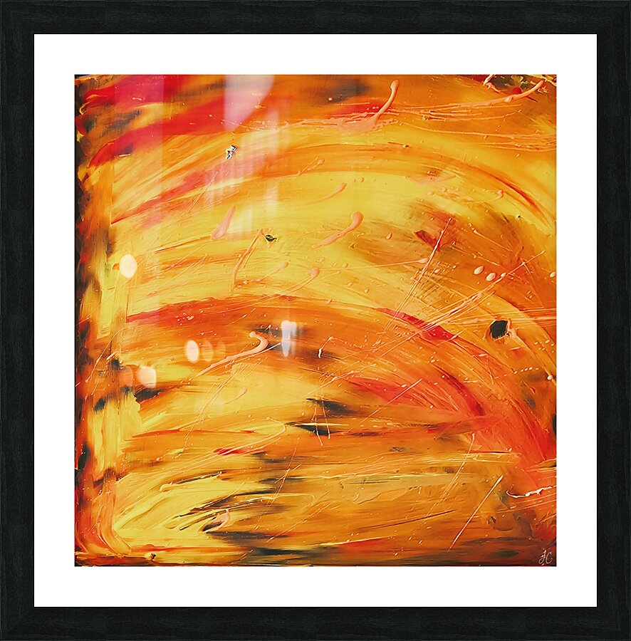 Faded Gold Picture Frame print