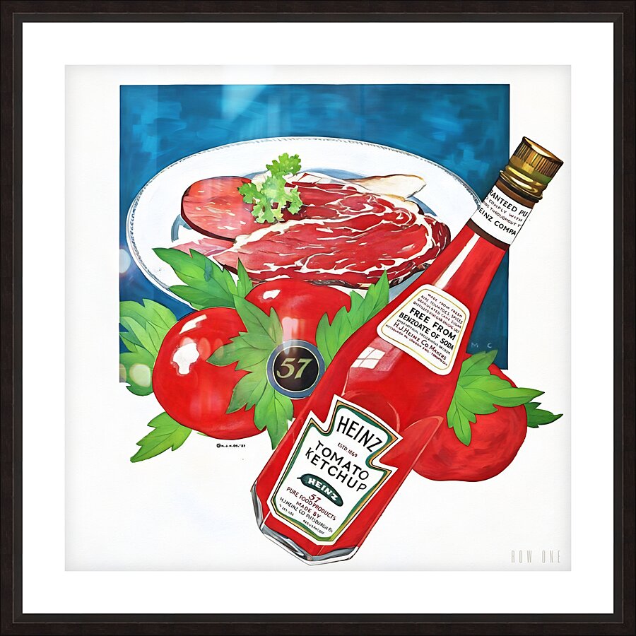 1927 Heinz Ketchup Art Picture Frame print