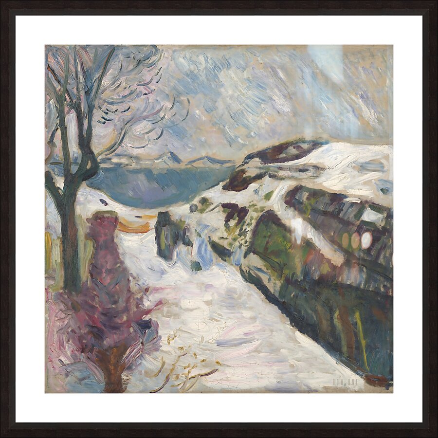 Winter Landscape from Kragero 1910 Edvard Munch Picture Frame print