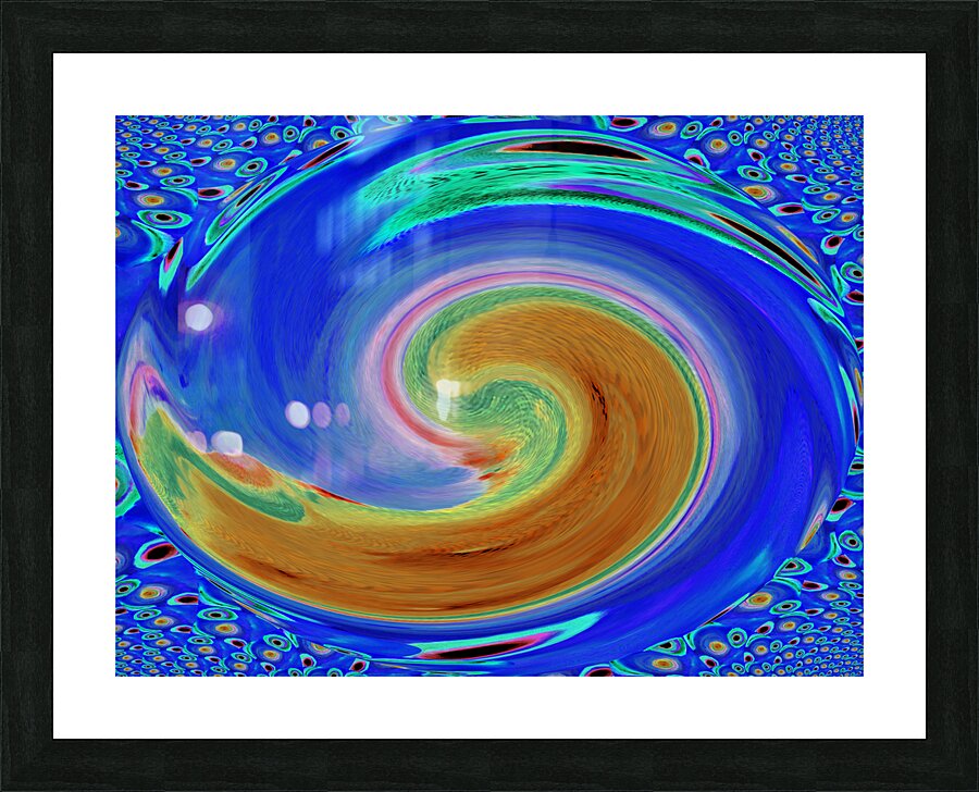 Abstract Colourful Acrylic Circles Picture Frame print