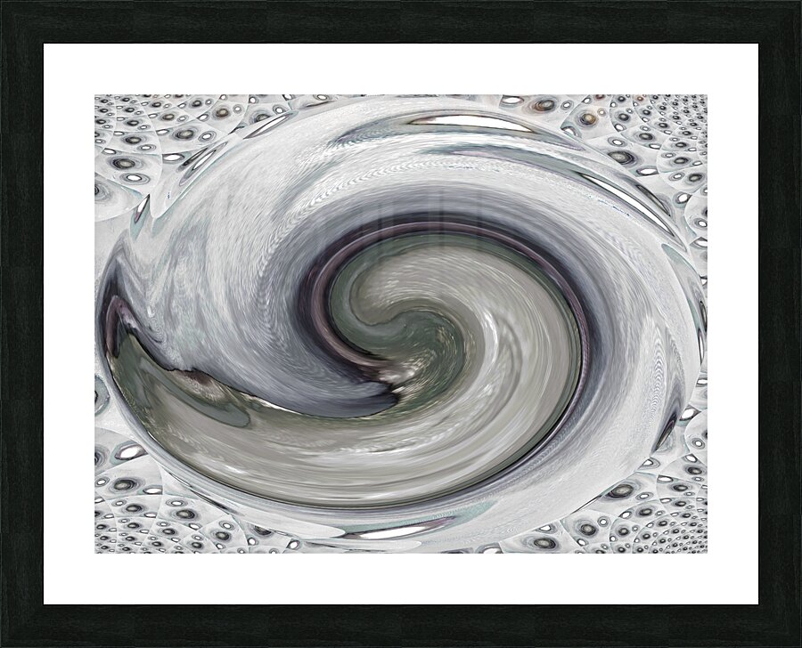 Abstract Silver Acrylic Circles Picture Frame print